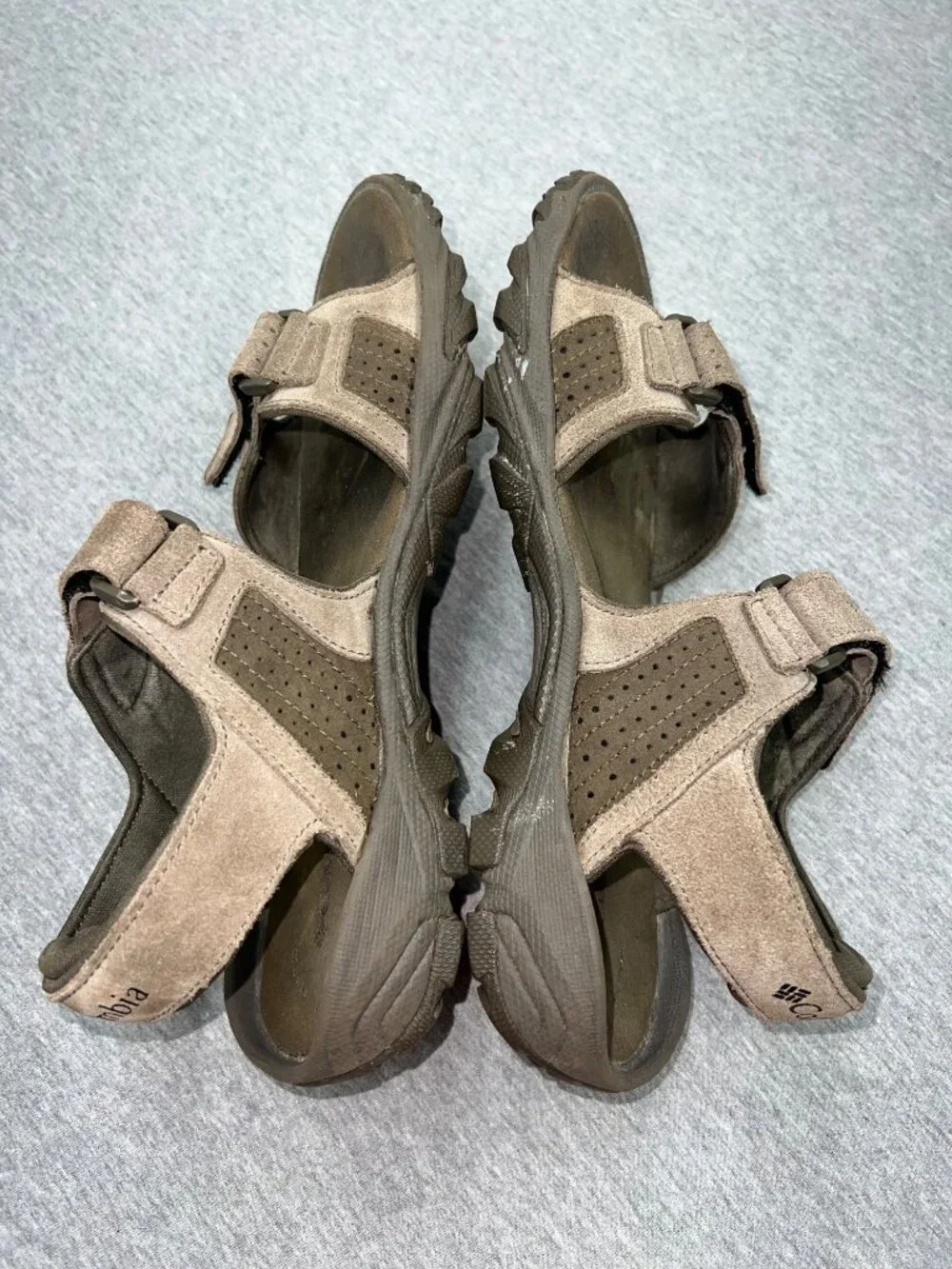 Columbia Mens Brown Outdoor Sandals Size 11 Adjustable Strap Lightweight Durable